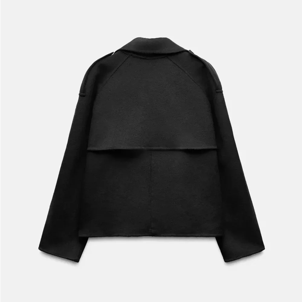 Zara Black Pea Coat for Women - Picture 5 of 9